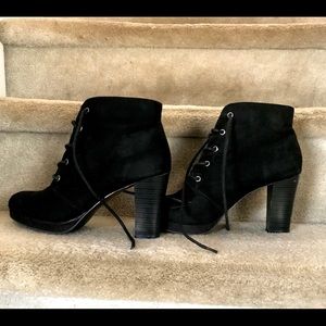 A.n.a Lace Up Heel Boots Black Size: 8.5